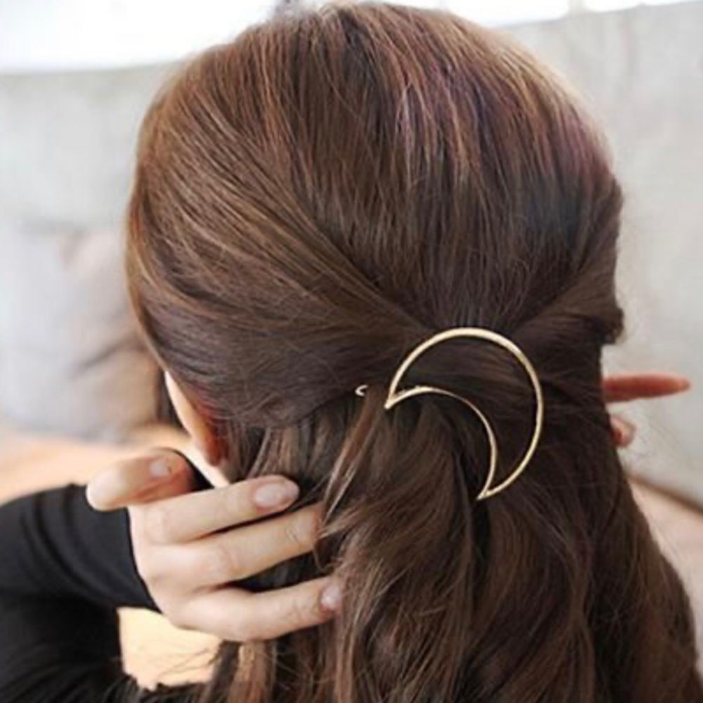 Hair pin Electroplated Alloy half moon